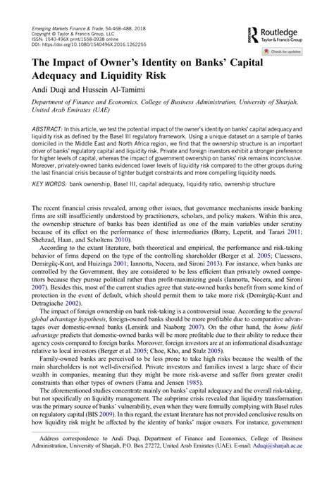 The Dynamics of Liquidity